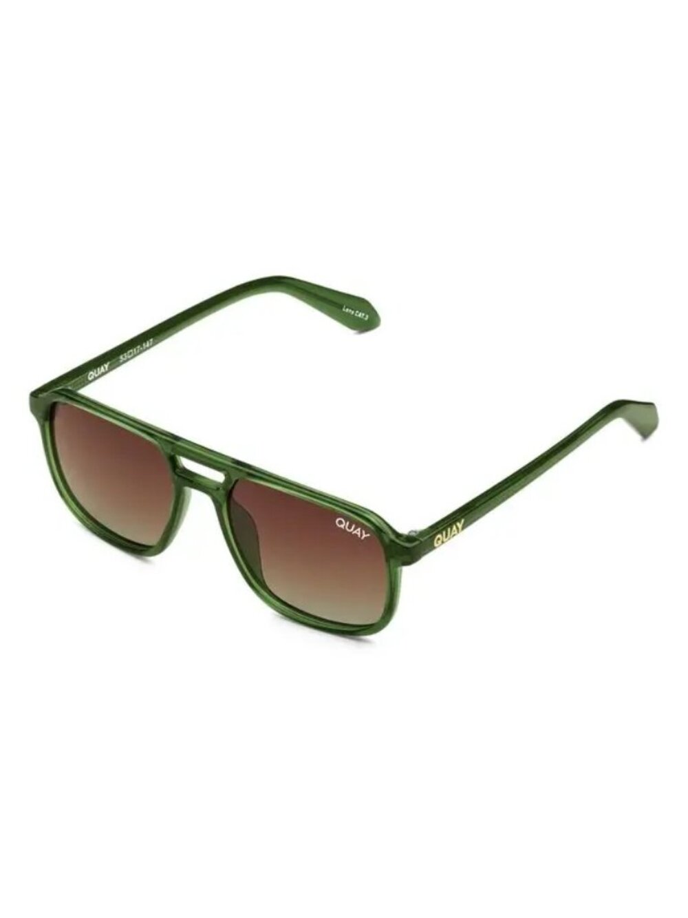 NWT! QUAY On The Fly Small Aviator Sunglasses Ivy Frame / Brown Polarized Lens